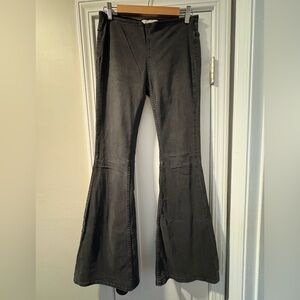 free people black stretch flare